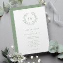 Search for green wreath invitations Botanical