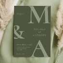 Search for moss green invitations Minimalist