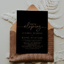 Search for black and gold reception invitations For her