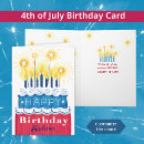 Search for 4th of july birthday cards Red white blue
