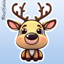 Search for cartoon deer stickers Reindeer