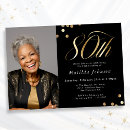 Search for gold 80th birthday invitations Elegant