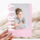 Search for milestone 30th birthday invitations Pink