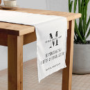 Search for monogram table runners Black and white