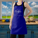 Search for navy blue monogram aprons Bakery