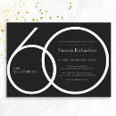 Search for black white 60th birthday invitations Chic