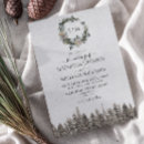 Search for winter wreath wedding invitations Rustic