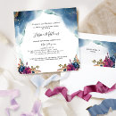 Search for purple gold quinceanera invitations Watercolor floral