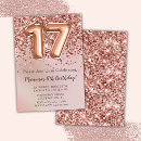 Search for rose gold 17th birthday invitations Elegant