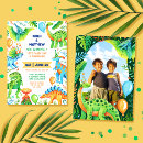 Search for twin boy birthday invitations Dinosaur