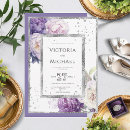 Search for purple and silver wedding invitations Modern