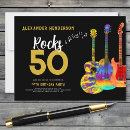 Search for music 50th birthday invitations Rock and roll