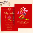 Search for chinese calligraphy invitations Red