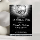 Search for black and silver 60th invitations Party