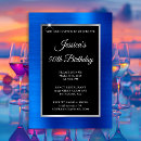 Search for silver black royal blue invitations Girly