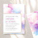 Search for clouds wedding invitations Watercolor