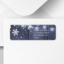 Search for blue snowflake return address labels Snowflakes