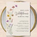 Search for elegant watercolor floral baby shower invitations A little wildflower