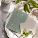 Search for green wreath invitations Calligraphy