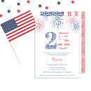 Search for family and friends party invitations Red white and blue