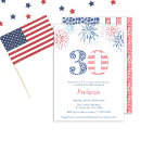 Search for red white and blue birthday invitations Summer