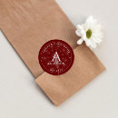 Search for crimson wedding stickers Elegant
