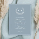 Search for traditional floral wedding invitations Dusty blue