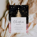 Search for golden christmas invitations Watercolor