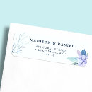 Search for navy floral return address labels Chic