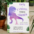 Search for tyrannosaurus rex birthday invitations Watercolor