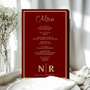 Search for red and gold wedding menus Couple