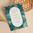 Search for turquoise gold wedding invitations Stone