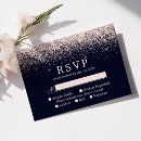 Search for navy and rose gold rsvp cards Simple
