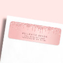 Search for rose gold glitter return address labels Hair stylist