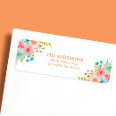 Search for fall flower return address labels Elegant