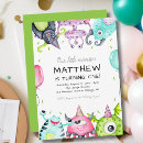 Search for little monster 1st birthday invitations Kids