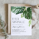 Search for monstera leaves baby shower invitations Gender neutral