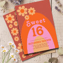 Search for retro sweet 16 invitations Boho