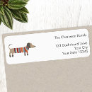 Search for dachshund lover return address labels Doxie