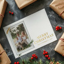 Search for frame horizontal christmas cards Gold foil