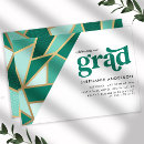 Search for green and gold graduation invitations Simple