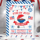 Search for 4 string invitations Red white and blue