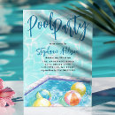 Search for beach ball birthday invitations Summer pool party