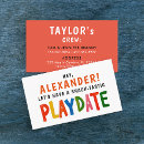 Search for kids playdate business cards Colourful