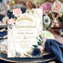 Search for blush and navy quinceanera invitations Pink