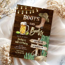 Search for rustic wood birthday invitations Cowboy boots