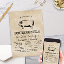 Search for vintage pig roast invitations Rustic