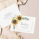Search for sunflower thank you cards Botanical