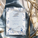 Search for blue porcelain wedding invitations Toile