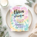 Search for tie dye party invitations Retro